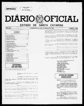 Diário Oficial do Estado de Santa Catarina. Ano 58. N° 14882 de 28/02/1994