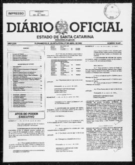 Diário Oficial do Estado de Santa Catarina. Ano 67. N° 16401 de 27/04/2000
