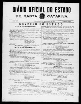 Diário Oficial do Estado de Santa Catarina. Ano 14. N° 3588 de 13/11/1947