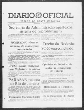 Diário Oficial do Estado de Santa Catarina. Ano 40. N° 9972 de 22/04/1974