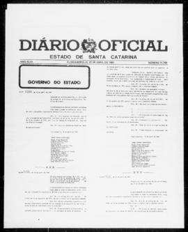 Diário Oficial do Estado de Santa Catarina. Ano 47. N° 11706 de 22/04/1981