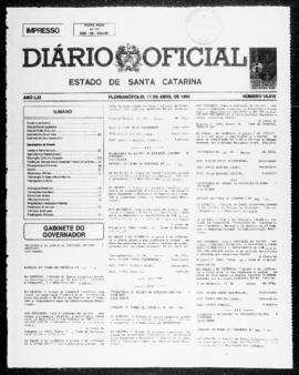 Diário Oficial do Estado de Santa Catarina. Ano 61. N° 14910 de 11/04/1994