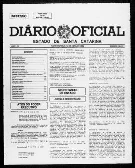 Diário Oficial do Estado de Santa Catarina. Ano 57. N° 14422 de 13/04/1992