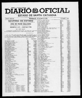 Diário Oficial do Estado de Santa Catarina. Ano 29. N° 7099 de 30/07/1962