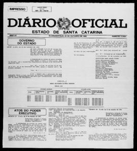 Diário Oficial do Estado de Santa Catarina. Ano 52. N° 12822 de 24/10/1985