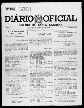 Diário Oficial do Estado de Santa Catarina. Ano 52. N° 12862 de 23/12/1985