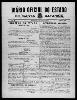 Diário Oficial do Estado de Santa Catarina. Ano 10. N° 2598 de 07/10/1943