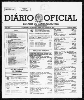 Diário Oficial do Estado de Santa Catarina. Ano 67. N° 16471 de 07/08/2000