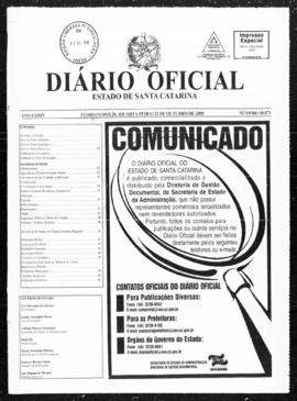 Diário Oficial do Estado de Santa Catarina. Ano 74. N° 18473 de 22/10/2008