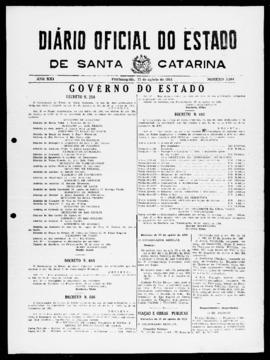 Diário Oficial do Estado de Santa Catarina. Ano 21. N° 5204 de 27/08/1954