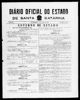 Diário Oficial do Estado de Santa Catarina. Ano 20. N° 4901 de 21/05/1953