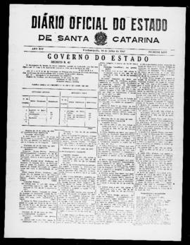 Diário Oficial do Estado de Santa Catarina. Ano 14. N° 3507 de 16/07/1947