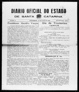 Diário Oficial do Estado de Santa Catarina. Ano 5. N° 1186 de 19/04/1938