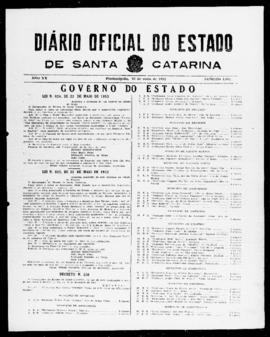 Diário Oficial do Estado de Santa Catarina. Ano 20. N° 4904 de 26/05/1953