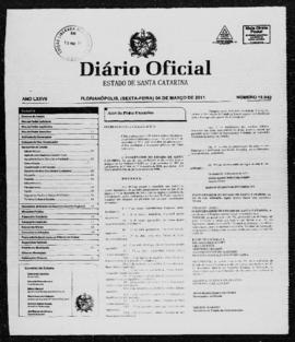 Diário Oficial do Estado de Santa Catarina. Ano 76. N° 19042 de 04/03/2011