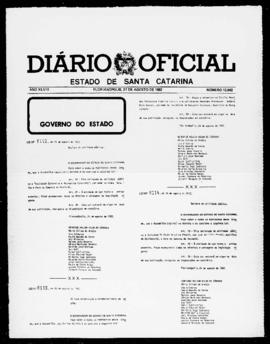 Diário Oficial do Estado de Santa Catarina. Ano 48. N° 12042 de 27/08/1982