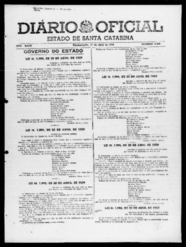 Diário Oficial do Estado de Santa Catarina. Ano 26. N° 6308 de 27/04/1959