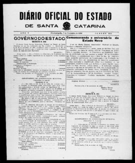 Diário Oficial do Estado de Santa Catarina. Ano 5. N° 1345 de 07/11/1938