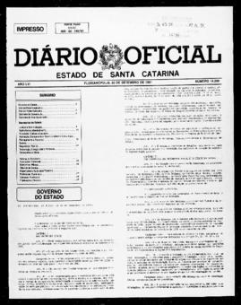 Diário Oficial do Estado de Santa Catarina. Ano 56. N° 14289 de 30/09/1991