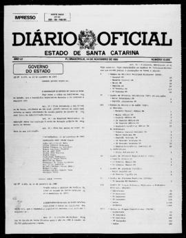 Diário Oficial do Estado de Santa Catarina. Ano 52. N° 12836 de 14/11/1985