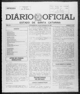 Diário Oficial do Estado de Santa Catarina. Ano 57. N° 14632 de 19/02/1993