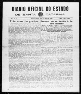 Diário Oficial do Estado de Santa Catarina. Ano 5. N° 1195 de 30/04/1938