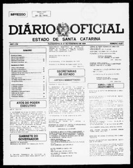 Diário Oficial do Estado de Santa Catarina. Ano 58. N° 14877 de 21/02/1994