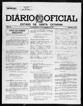 Diário Oficial do Estado de Santa Catarina. Ano 53. N° 13155 de 27/02/1987