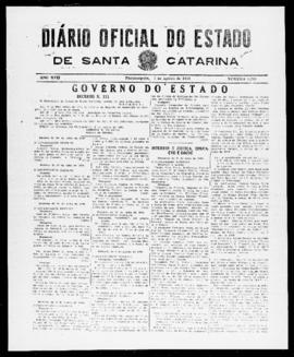 Diário Oficial do Estado de Santa Catarina. Ano 17. N° 4233 de 07/08/1950