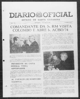 Diário Oficial do Estado de Santa Catarina. Ano 40. N° 10030 de 15/07/1974