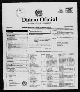 Diário Oficial do Estado de Santa Catarina. Ano 76. N° 19077 de 29/04/2011