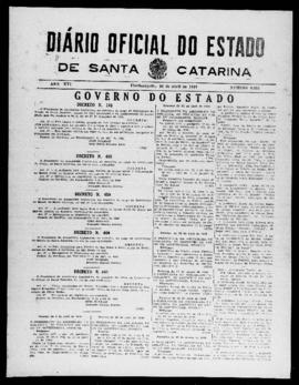 Diário Oficial do Estado de Santa Catarina. Ano 16. N° 3924 de 22/04/1949
