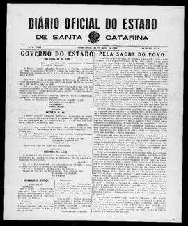 Diário Oficial do Estado de Santa Catarina. Ano 8. N° 2054 de 15/07/1941