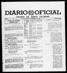 Diário Oficial do Estado de Santa Catarina. Ano 51. N° 12587 de 12/11/1984