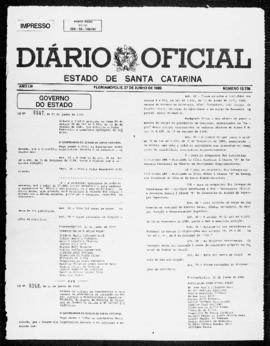 Diário Oficial do Estado de Santa Catarina. Ano 52. N° 12738 de 27/06/1985