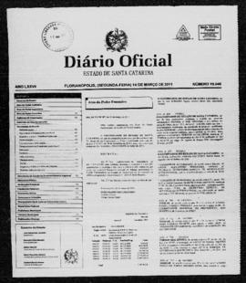 Diário Oficial do Estado de Santa Catarina. Ano 76. N° 19046 de 14/03/2011