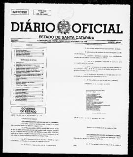 Diário Oficial do Estado de Santa Catarina. Ano 65. N° 16040 de 10/11/1998