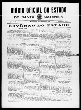 Diário Oficial do Estado de Santa Catarina. Ano 6. N° 1596 de 23/09/1939