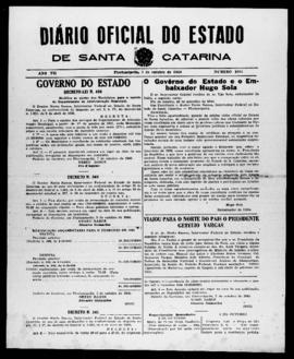 Diário Oficial do Estado de Santa Catarina. Ano 7. N° 1864 de 07/10/1940