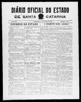 Diário Oficial do Estado de Santa Catarina. Ano 14. N° 3579 de 31/10/1947