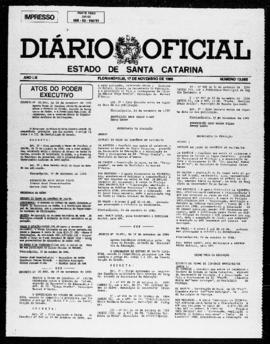 Diário Oficial do Estado de Santa Catarina. Ano 53. N° 13085 de 17/11/1986