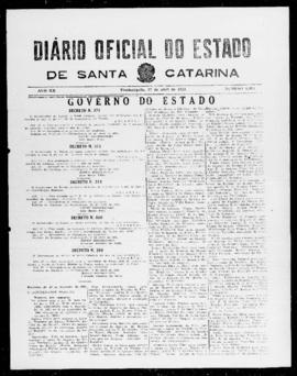 Diário Oficial do Estado de Santa Catarina. Ano 20. N° 4885 de 27/04/1953