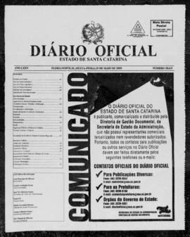 Diário Oficial do Estado de Santa Catarina. Ano 75. N° 18615 de 29/05/2009
