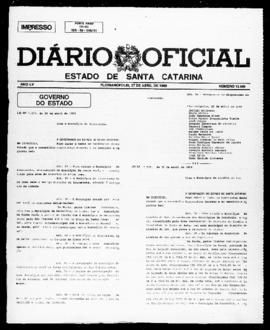 Diário Oficial do Estado de Santa Catarina. Ano 55. N° 13689 de 27/04/1989