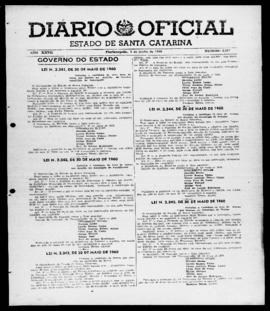Diário Oficial do Estado de Santa Catarina. Ano 27. N° 6577 de 09/06/1960