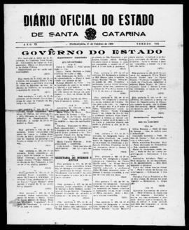 Diário Oficial do Estado de Santa Catarina. Ano 6. N° 1625 de 27/10/1939