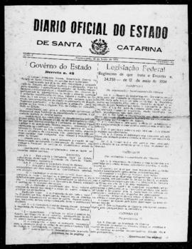 Diário Oficial do Estado de Santa Catarina. Ano 1. N° 94 de 30/06/1934
