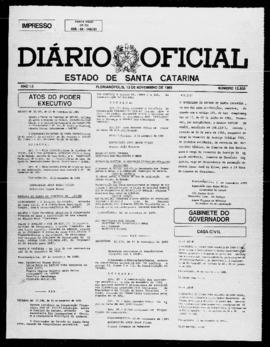 Diário Oficial do Estado de Santa Catarina. Ano 52. N° 12835 de 13/11/1985