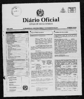 Diário Oficial do Estado de Santa Catarina. Ano 76. N° 19033 de 21/02/2011