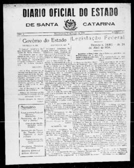Diário Oficial do Estado de Santa Catarina. Ano 1. N° 88 de 22/06/1934